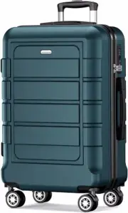 Luggage Sets Expandable PC ABS Durable Suitcase Double Wheels TSA Lock Mint Gree