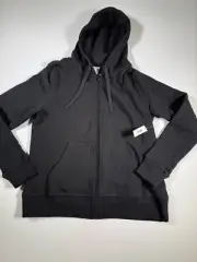Amazon Essentials Women'S French Terry Fleece Full-Zip Hoodie Black Sz Small