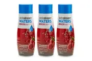 3x SodaStream Zero Cranberry Raspberry 440ml Sparkling Soda Syrup Mix Low Sugar