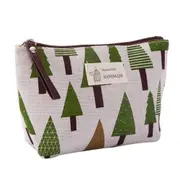 2 Pcs Printing Canvas Cosmetics Bag With Multicolor Pattern Women Makeup Bags Travel Toiletry Storage Bag Ladies Organizer Pouch