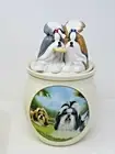 Bradford Exchange Shih Tzu Cookie Capers Cookie Jar with COA Numbered