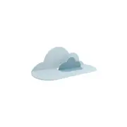 Quut Pearl Dusty Blue n the Clouds Small 145cm Floor Mat/Playmat for Kids/Baby