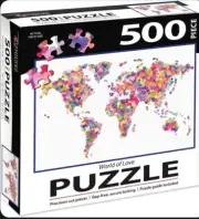 LANG Turner Licensing 500 Pc Puzzle World Love Size OS NIB