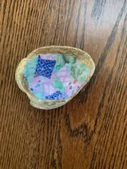 Decoupage Clam Shell Trinket Jewelry Dish Roller Rabbit