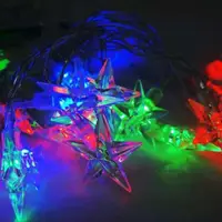 在飛比找momo購物網優惠-【摩達客】聖誕燈 LED20燈透明星星電池燈(彩光 高亮度又