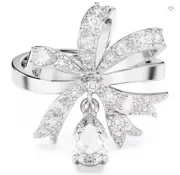 SWAROVSKI CRYSTAL VOLTA RING BOW SMALLCWHITE SIZE 8 5647722.NEW IN BOX