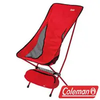 在飛比找PChome商店街優惠-Coleman LEAF高背椅/紅 超輕鋁合金折疊月亮椅 摺