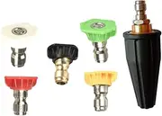 BESPORTBLE Pressure Washer Spray Nozzle Kit 5pc Nozzles 0°-60° Spray Patterns 1/4 Quick Disconnect