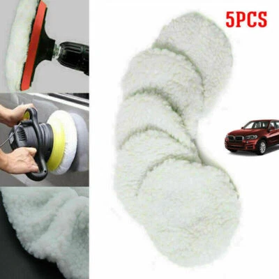 5PCS 240MM Car Polisher Polishing Pad Buffer Waxing Wash Wool