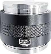 NEOUZA 58mm Laser Calibration Scale Coffee Distributor & Tamper 2 in 1,Dual Head Espresso Leveler Compatible for E61 Group Machines Portafilter, Adjustable Depth