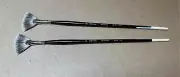 2 Pack Raphael Kevrin Plus Long Handle Badger Fan Synthetic Brushes 3675 Size 12