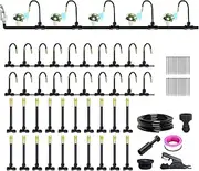 Plant Irrigation System – Outdoor Garden Watering Kit | Automatic Misting Accessories with Hose, Sprinkler Nozzle and Tubing for Lawn, Patio, Balcony, Greenhouse, Yard or Flower Bed Maintenance