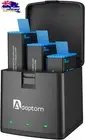 3-Pack USB Charger GoPro Hero 11/10/9 Battery Quick 3-Channel Storage Charger
