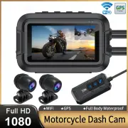 Motorcycle DVR 3.0 inch IPS Dual 1080P Full HD Full Body Waterproof Moto Camera WiFi GPS Dash Cam Front Rear Driving Vid