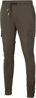 [Getthebeauty-style] Mens Cargo Pants Hiking Pants Men Elastic Waist Outdoor Casual Water Resistant Joggers Pants with Pockets
