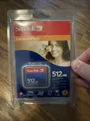 SanDisk 512MB Compact Flash Card CompactFlash Sealed New 512 MB CF San Disk