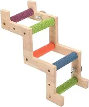 FOMIYES Parrot Climbing Ladder Parrot Ladder Toys Parrot Grinding Ladder Bird Perches Bird Wood Ladder Toy Pet Interior Accessories Climbing Accessories Wooden Rope Ladder Budgerigar