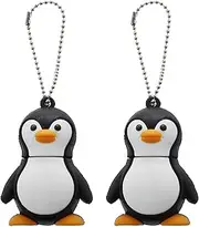 Binxind 2X 32GB Novelty Cute Baby Penguin USB 2.0 Flash Drive Data Memory Stick Device - Black and White
