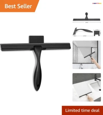 Durable All-Purpose Shower Squeegee with Hooks - For Sparkling Clean Surfaces
