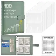 100 Envelopes Money Saving Challenge Book with Envelopes, Day 100 Envelope Ch...