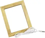 HOLIDYOYO 1pc Wooden Picture Frame LED Night Light Warm Light Photo Display Decor for Bedroom Stable Support Design Versatile Style for Home Decoration