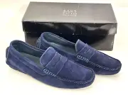 Saks Fifth Avenue Driving Moccasins Loafers - Dark Navy Blue - Suede - Size 11