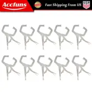 10pc 11" Swivel Pad Locking C-Clamp Locking Pliers With Entrained Rotary Gasket