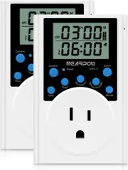 [2 Pack] Timer Outlet, Multifunctional Infinite Cycle Programmable Plug-In