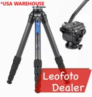 Leofoto LS-325CEX+BV-10 Leveling Base Carbon Fiber Tripod w Fluid Head