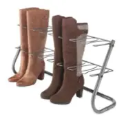 29" 4 Pair Gunmetal Iron Boot Rack Storage Laundry Room Home Organizer