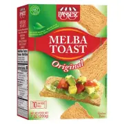 Snacktery Original Melba Toast Crackers - Thin and Crispy Flatbread Crackers - M