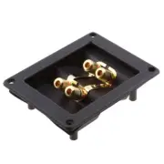 DIY 4-Way Speaker Square Box Terminal Binding Post