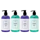 Vitabath Gift Set Lavender Chamomile+ Cucumber & White Tea, 4 -16 oz + Exf Glove