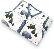 Aenne Baby, 4-Layer Muslin Wearable Blanket for Boys, Warm TOG2.5, Extra Soft Sleeping Bag, Hypoallergenic Sleep Sack for Infants & Toddlers, Tribal Bear Print (Small 2-6 Months, 28"/70cm) 1 Pack