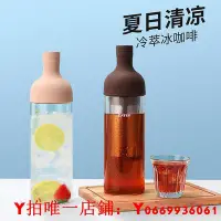 在飛比找Yahoo!奇摩拍賣優惠-冷萃咖啡壺家用冷萃瓶冰滴壺冰萃果汁水果茶冷泡壺冷萃杯手沖濾杯