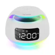 Portable LED Alarm Clock Radio RGB Colorful Light Radio Receiver Wireless8786