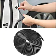 Osilly Car Door Edge Guards, 16Ft Rubber Seal Car Door Edge Trim, U Shape Door Edge Protector Guard, Aluminum Weather Proofing Automotive Door Edge Molding Protection for Most Car (Black)