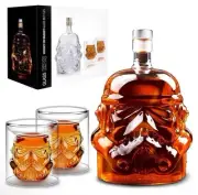 Whiskey Decanter With 2 Glasses Set Wine Liquor Scotch Brandy Decant Great Gift