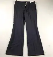 Ann Taylor Pants Womens 6P Black Flat Front Lightweight Flared Leg NWT