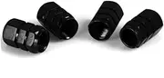 Parliky 4Pcs Black Tire Air Valve Stem Caps Covers for Cars Motorcycles Durable Protection Easy Screw Installation Prevents Air Leakage Decoration