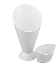 Fry Holder with Sauce Cup | 2 in 1 French Fry Cone Dipping Cup - Hot French Fries Container Portable Finger Food Cones Divided for Family Hotel Cafe Dessert Shop