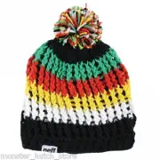 BRAND NEW WITH TAGS UNISEX Neff WOMP Beanie BLACK/YELLOW/GREEN LIMITED EDITION