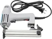 2 in 1 Electric Nailer Aluminum Alloy Tip Nail Stapler for Frame with Staples Nails Carpentry Woodworking Tools F15/F30/F25 Nail(Gray)