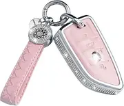 Compatible with BMW Key Fob Cover with Keychain