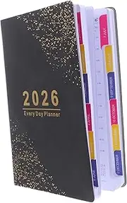 COOPHYA Daily Schedule Planner: 2026 Weekly Monthly Planner Hardcover Schedule Book for Office Supplies College Students and Daily Productivity A5 Size
