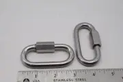 (2) Stainless Steel 5/16" Quick Link Strap Connector Chain Repair Shackle D
