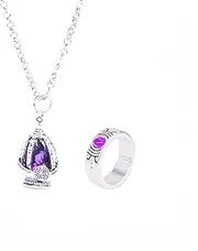 Hamish Anime PMMM Merch Core Set Necklace Ring Soul Gem Necklace Ring Cosplay Anime Accessories Anime Props Creative Lightweight Presents for Fans