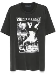 [Y/Project] Rock Band-print T-shirt S Vintage Black