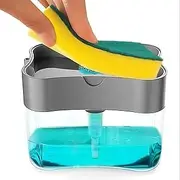 Spendeal 2 in 1 Soap Dispenser and Sponge Holder for Sink Washing Dishwasher Dish Soap Dispenser Countertop Kitchen Soap Pump Dispenser – Instant Refill