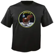 Tee Shirt New Adult Unisex NASA APOLLO 11 Moon Landing Logo on cotton t shirt